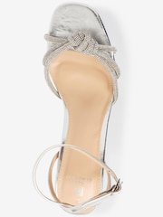 Silver Forever Comfort® Platform Bling Twist Sandals - Image 8 of 8