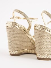Gold Forever Comfort® Plait High Wedges - Image 6 of 8