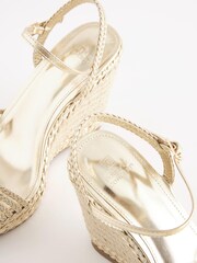 Gold Forever Comfort® Plait High Wedges - Image 8 of 8