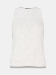 Mint Velvet Light Grey High Neck Tank Top - Image 5 of 6