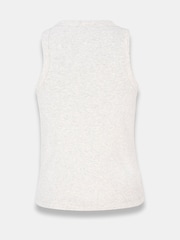 Mint Velvet Light Grey High Neck Tank Top - Image 6 of 6