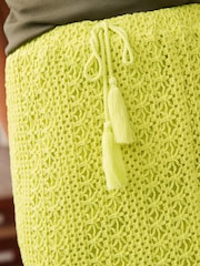Lime Green Crochet Skirt - Image 4 of 5