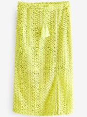 Lime Green Crochet Skirt - Image 5 of 5
