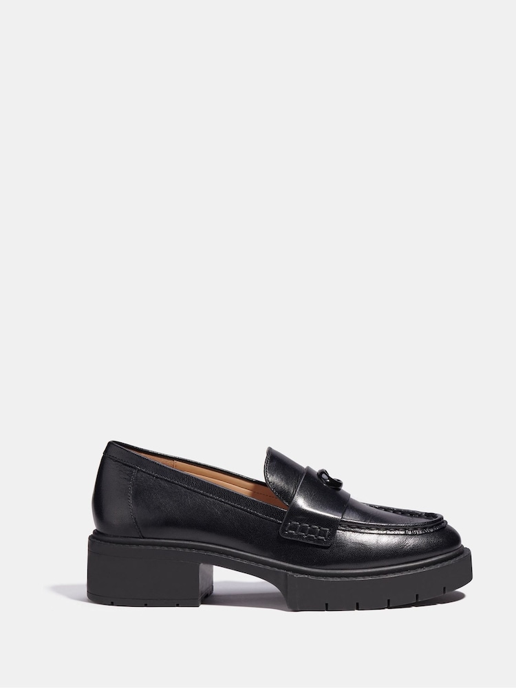 COACH Black Leah Platfrom Loafers - Image 1 of 10