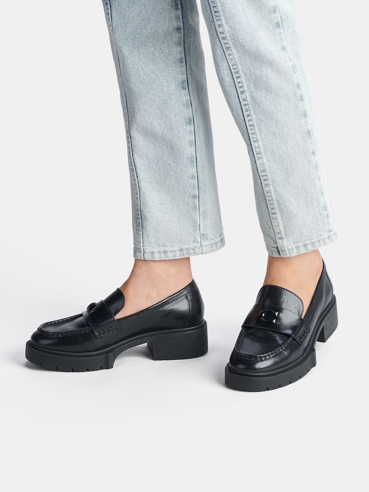 COACH Black Leah Platfrom Loafers - Image 10 of 10