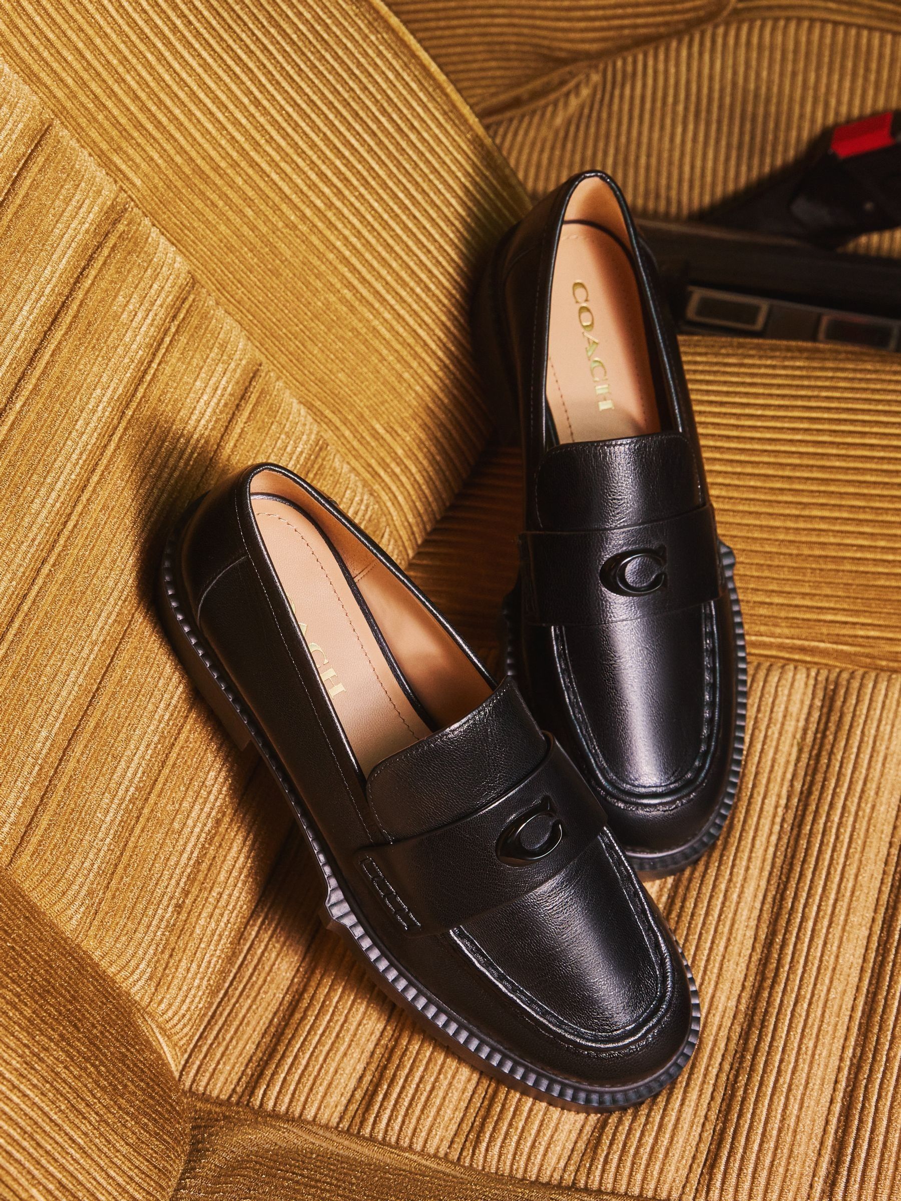 Buy COACH Black Leah Platfrom Loafers from Next Canada