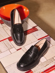 COACH Black Leah Platfrom Loafers - Image 2 of 10