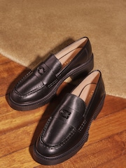 COACH Black Leah Platfrom Loafers - Image 3 of 10