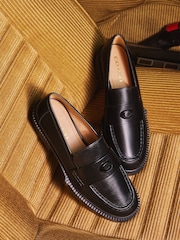 COACH Black Leah Platfrom Loafers - Image 4 of 10