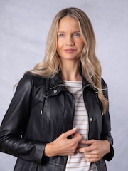 Lakeland Leather Black Levens Leather Field Jacket - Image 5 of 9