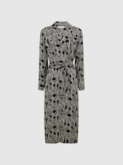 Reiss Georgina Midikleid mit Wirbel-Print - Bild 2 von 8