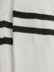 Reiss Ecru Alcott Wool Blend Striped Crew Socks - Image 5 of 5