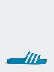 adidas Blue Sportswear Adilette Aqua Slides - Image 1 of 9