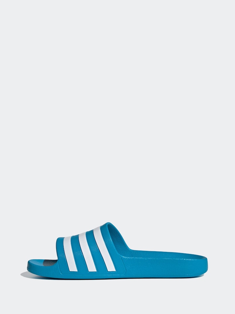 adidas Blue Sportswear Adilette Aqua Slides - Image 2 of 9