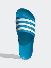 adidas Blue Sportswear Adilette Aqua Slides - Image 6 of 9