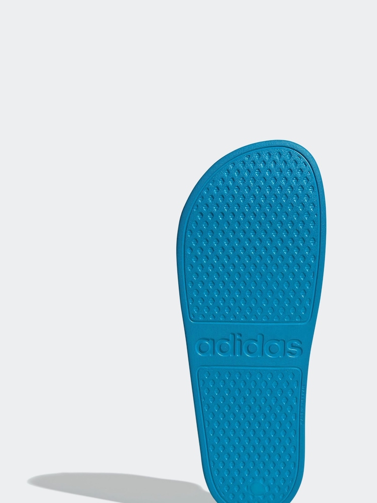 adidas Blue Sportswear Adilette Aqua Slides - Image 7 of 9