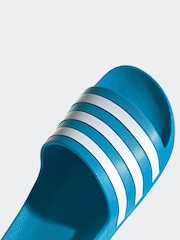 adidas Blue Sportswear Adilette Aqua Slides - Image 9 of 9