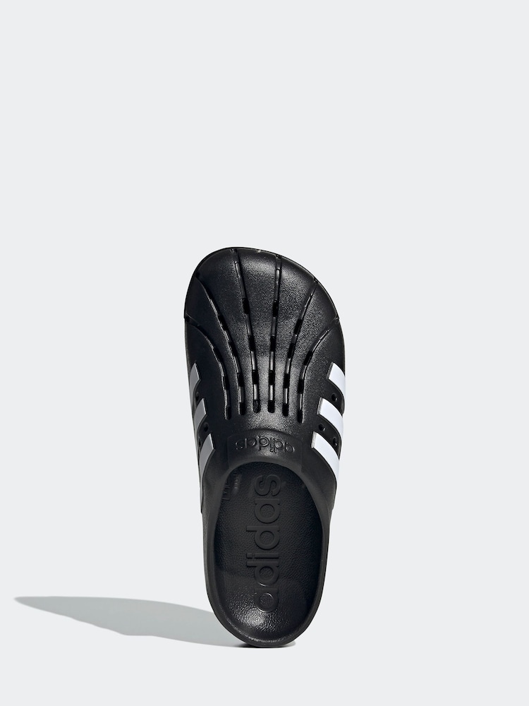 adidas Black Sportswear Adilette Clogs - Image 6 of 9