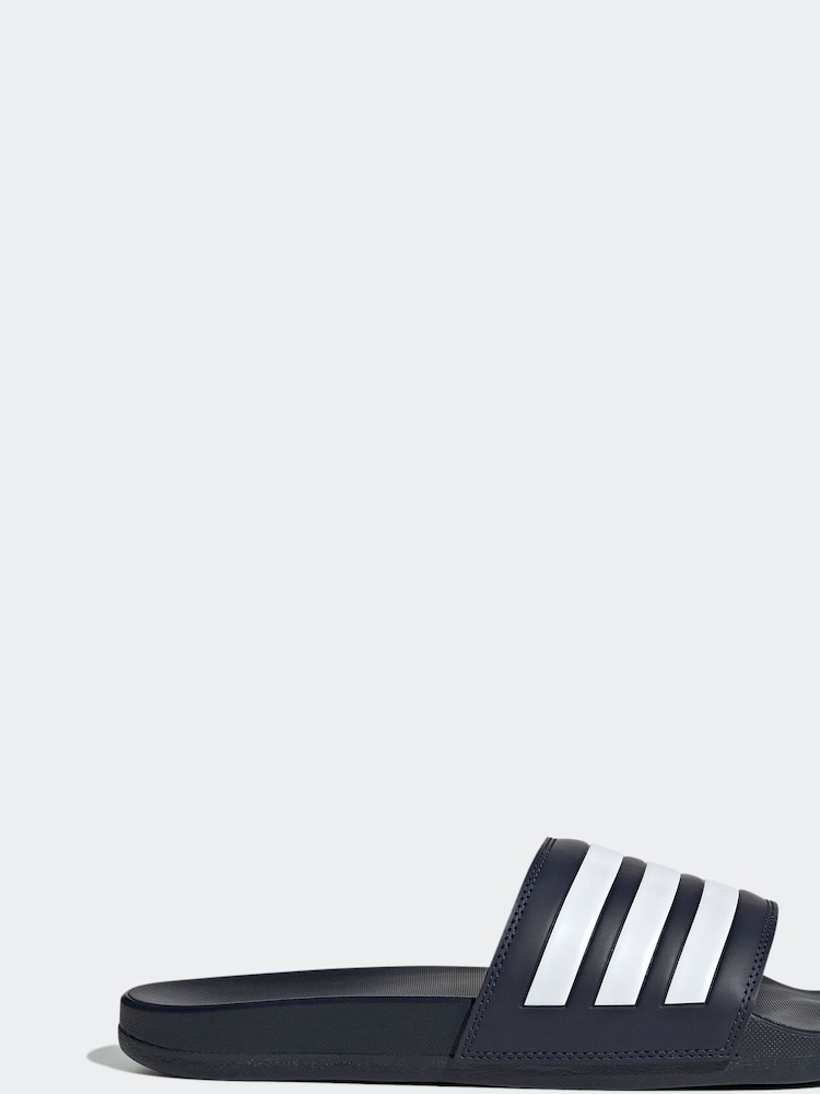 adidas Dark Blue Adilette Comfort Slides - Image 1 of 9