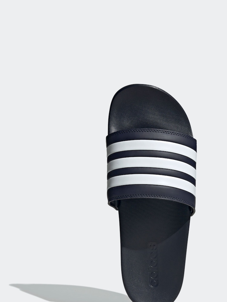 adidas Dark Blue Adilette Comfort Slides - Image 5 of 9