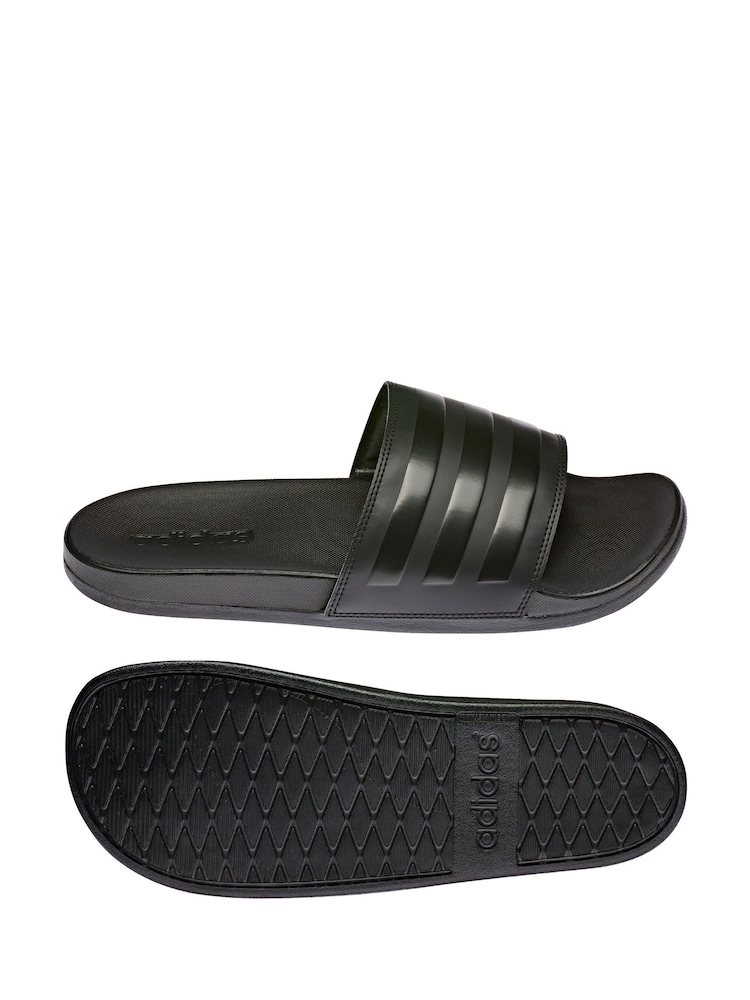 Nocna czerń - Wsuwane klapki adidas Adilette Comfort - Image 3 of 8
