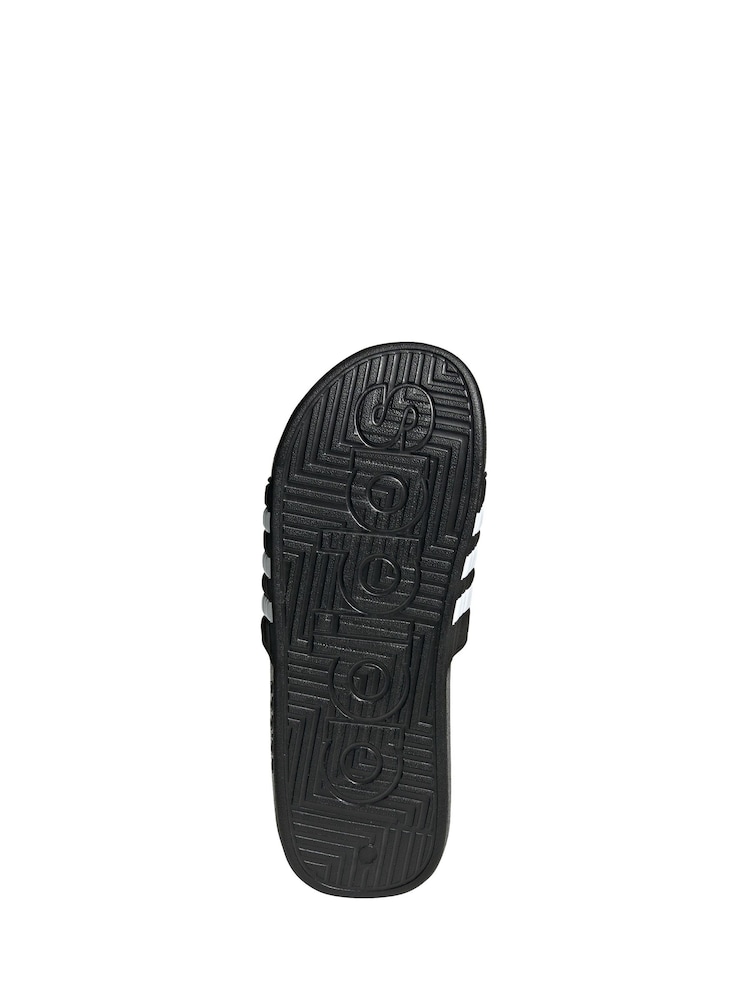 adidas Black/white Sportswear Adissage Slides - Image 5 of 9