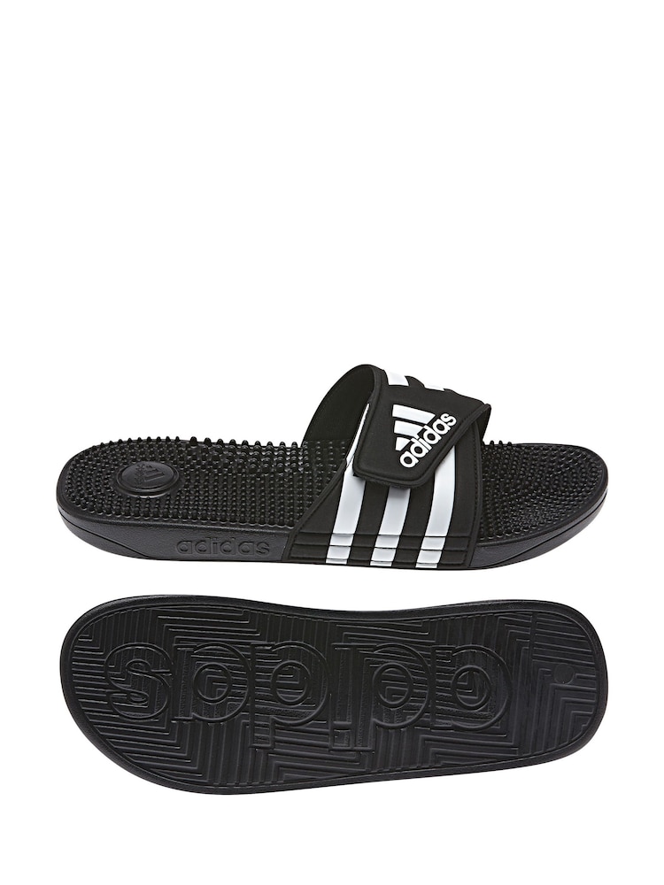 adidas Black/white Sportswear Adissage Slides - Image 6 of 9