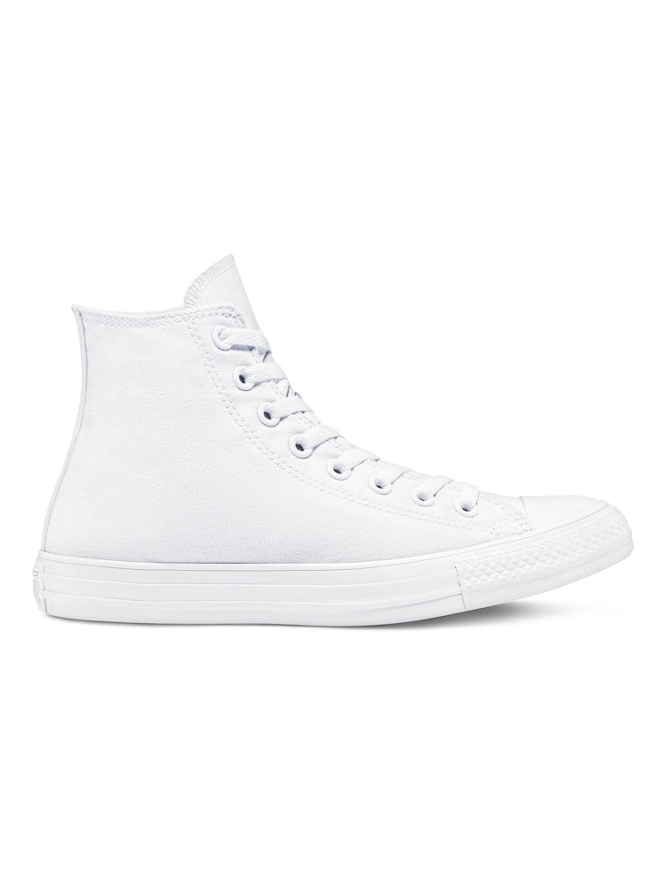 Converse White High Top Trainers - Image 3 of 9