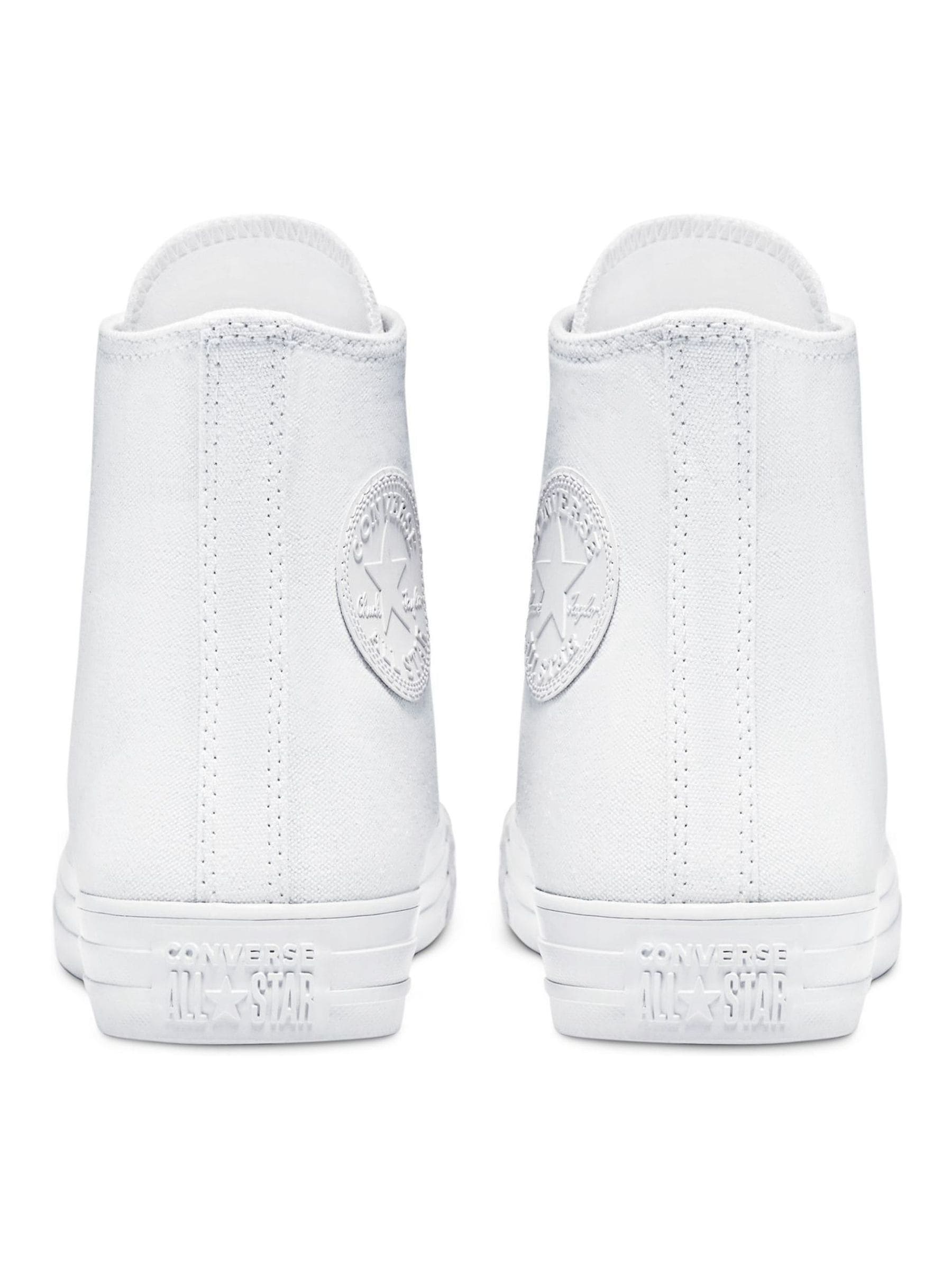 Pure white converse high tops online