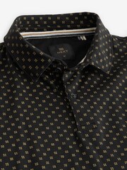White/Black/Navy Blue Geo Print Jersey Polo Shirts 3 Pack - Image 7 of 10