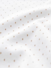 White/Gold Short Sleeve Print Polo Shirt - Image 6 of 6