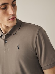 Brown Regular Fit Short Sleeve Pique Polo Shirt - Image 1 of 7