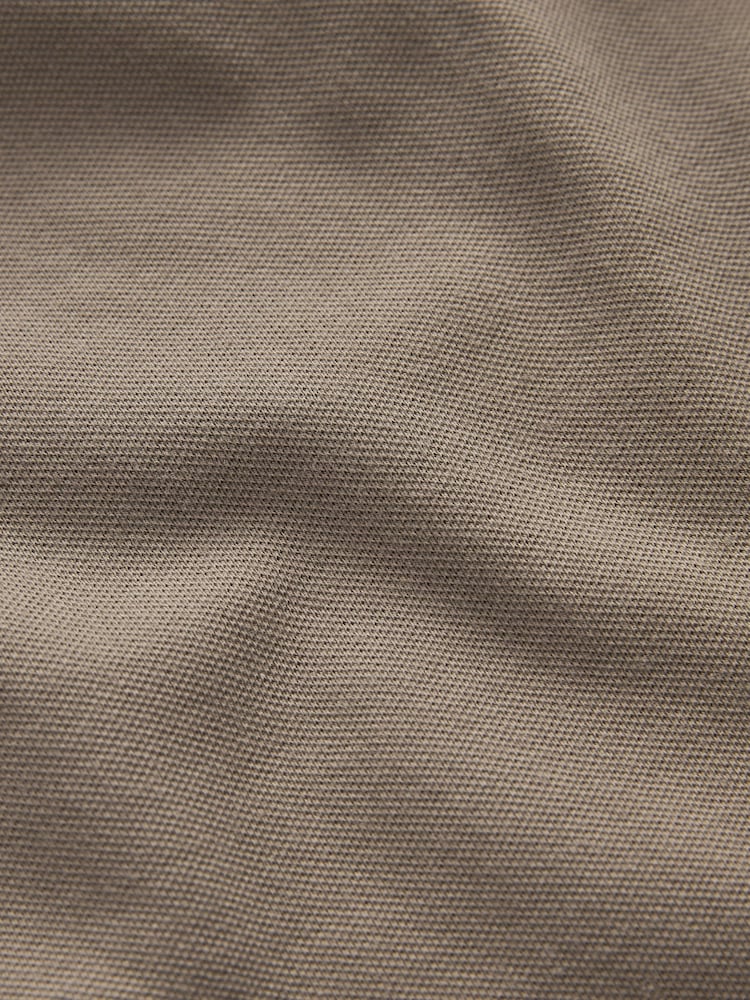 Brown Regular Fit Short Sleeve Pique Polo Shirt - Image 7 of 7