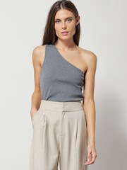 Line & Dot Grey Mila Knit Tank - Image 1 of 4