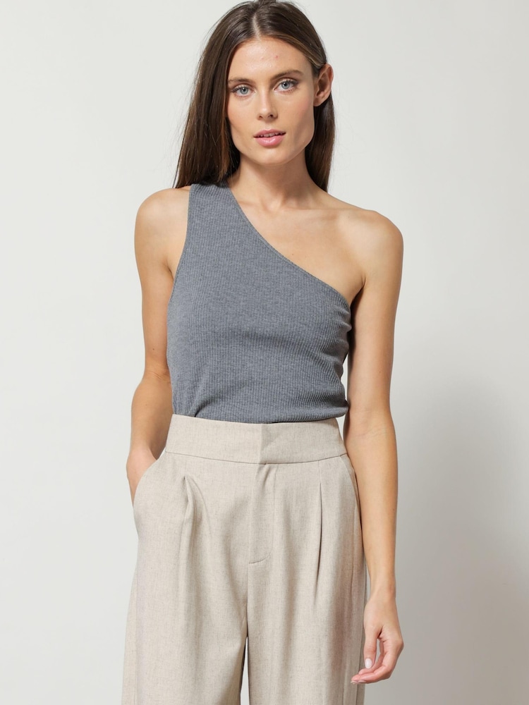 Line & Dot Grey Mila Knit Tank - Image 1 of 4