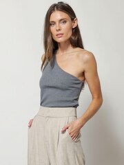 Line & Dot Grey Mila Knit Tank - Image 3 of 4