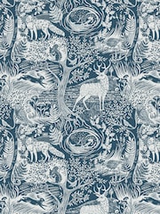 furn. Blue Winter Woods Animal Wallpaper - Image 1 of 1