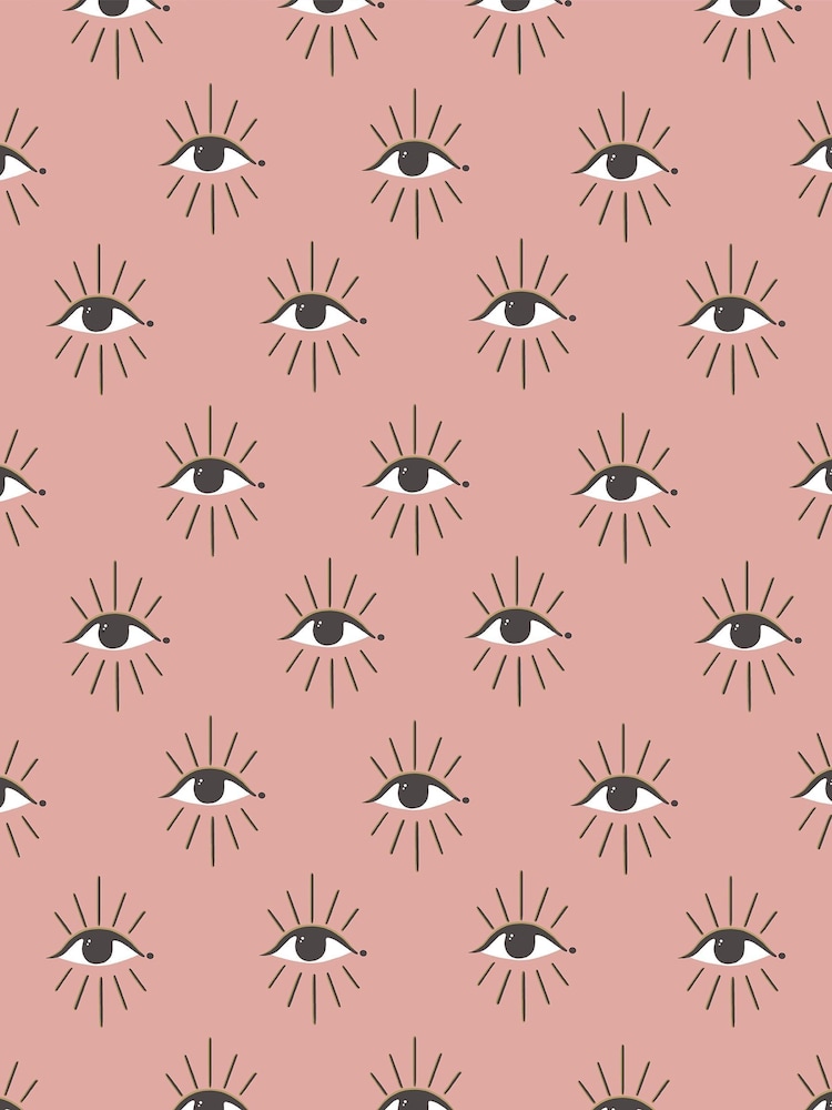 furn. Pink Theia Abstract Foil Wallpaper - Image 1 of 1