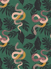 furn. Green Serpentine Geometric Snake Wallpaper - Image 1 of 1
