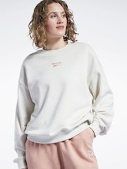 Reebok Classics Logo 100% Cotton White Sweatshirt - Image 1 of 4