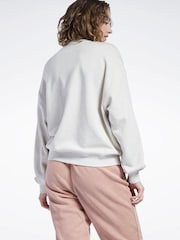 Reebok Classics Logo 100% Cotton White Sweatshirt - Image 2 of 4