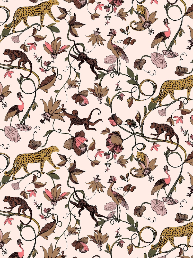 furn. Natural Exotic Wildlings Tropical Wallpaper - Image 1 of 1