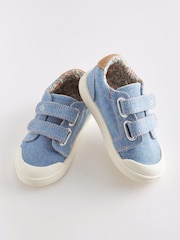 Blue Denim Standard Fit (F) Machine Washable Trainers - Image 1 of 6