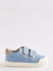 Blue Denim Standard Fit (F) Machine Washable Trainers - Image 2 of 6