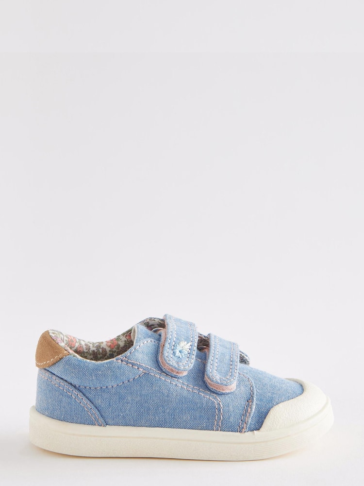 Blue Denim Standard Fit (F) Machine Washable Trainers - Image 2 of 6