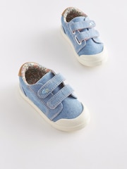 Blue Denim Standard Fit (F) Machine Washable Trainers - Image 3 of 6