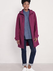 Seasalt Cornwall Tall Blue Coverack Waterproof Coat - Image 1 of 6