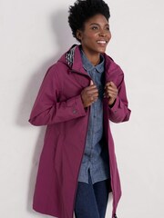 Seasalt Cornwall Tall Blue Coverack Waterproof Coat - Image 3 of 6