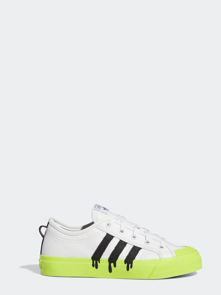 adidas Originals White Nizza Trainers - Image 1 of 7