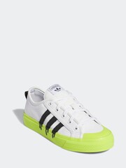 adidas Originals White Nizza Trainers - Image 3 of 7